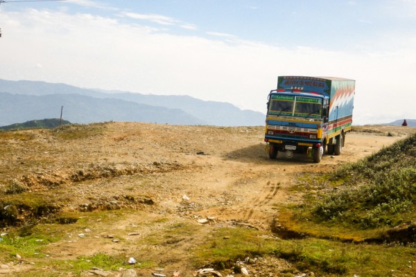 Bus from Kathmandu to Shivalaya